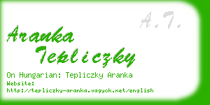 aranka tepliczky business card